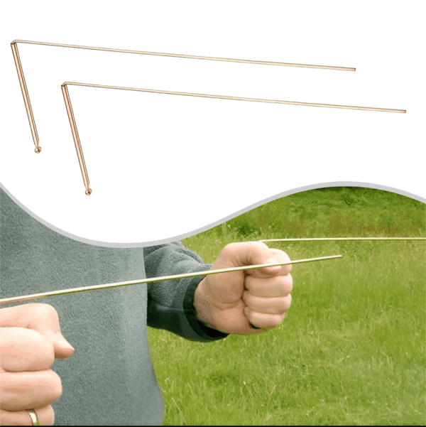 Copper dowsing rods