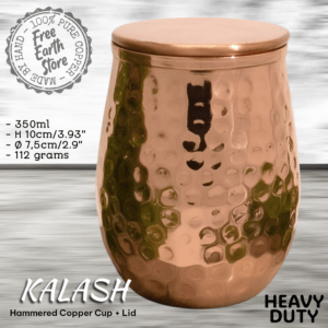 pure copper cup with lid