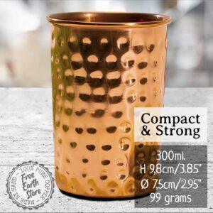 pure copper cup hammered