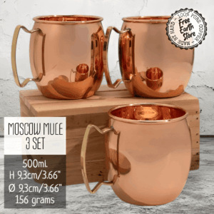 pure copper moscow mule mug 3 set
